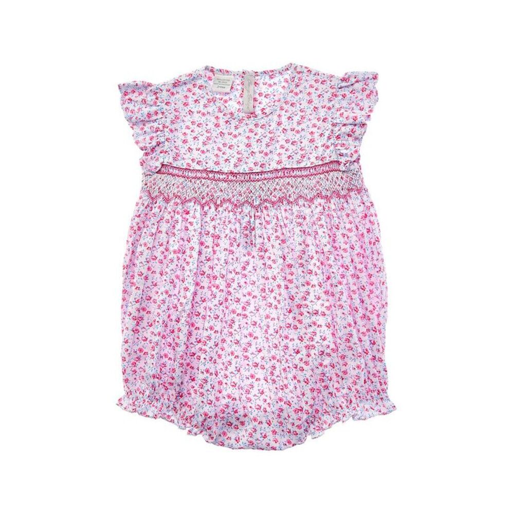 Carriage Boutique Girls Floral Bubble Dress, Pink